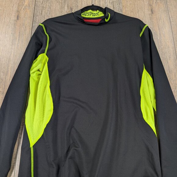 Nike Pro Combat Fitted Hyperwarm Dri-Fit Max Compression Shirt Mens Large Black - Picture 1 of 10